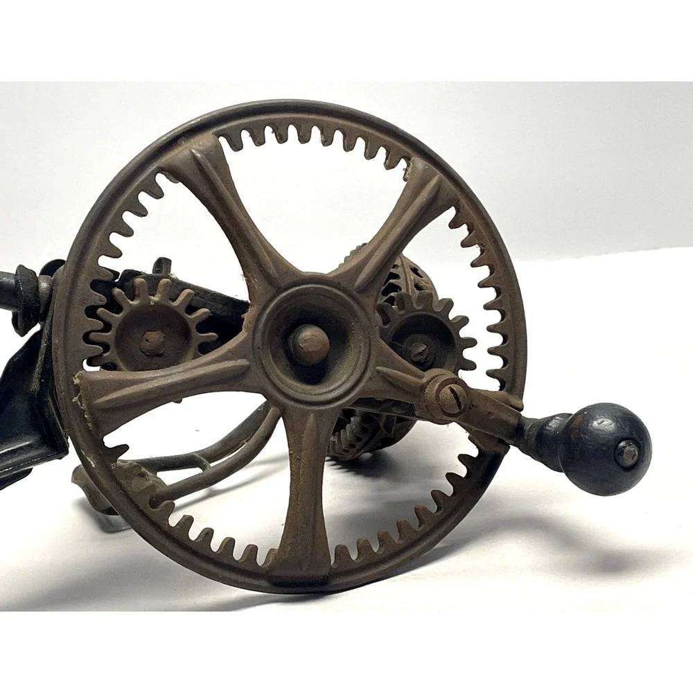 Antique Reading Hardware Co Cast Iron Apple Peeler Parer Pat. 1871 Primitive 12